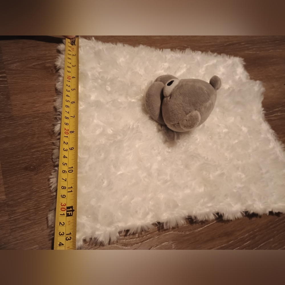 Carters Just One You Grey White Rosette Bear Clouds Lovey Baby Security Blanket - Picture 14 of 14